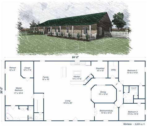 2 bedroom metal house plans